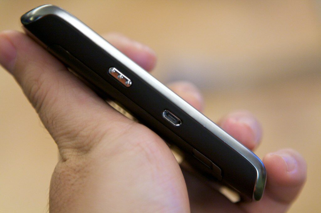 Close-up of a smartphone in hand